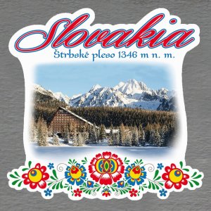 Štrbské pleso - magnet Slovakia výšivka