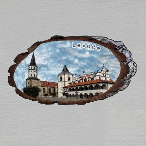 Levoča - magnet kůra ovál