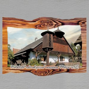 Přerov nad Labem - skanzen - magnet C6 prkno