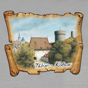 Tábor - Kotnov - magnet mini pergamen