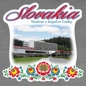 Lúčky - Pozdrav z kúpelov Lúčky - magnet Slovakia výšivka