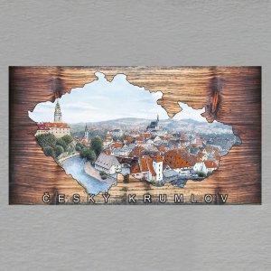 Český Krumlov - magnet DL uvnitř mapa