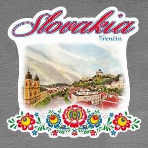 Trenčín - magnet Slovakia výšivka