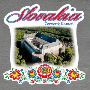 Červený Kameň - magnet Slovakia výšivka