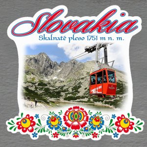 Skalnaté pleso - lanovka - magnet Slovakia výšivka