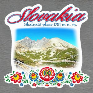 Skalnaté pleso - magnet Slovakia výšivka