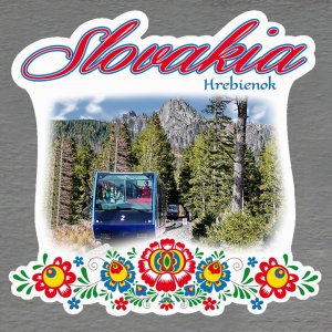 Hrebienok - magnet Slovakia výšivka