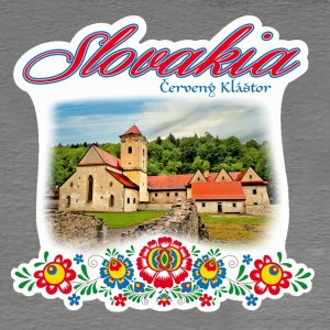 Červený Kláštor - magnet Slovakia výšivka