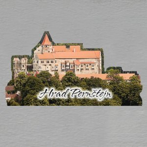 Pernštejn - hrad - magnet mini ořez 3cm