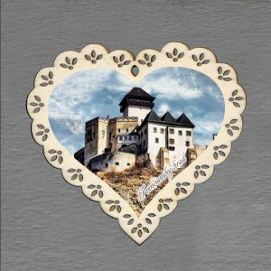 Trenčiansky hrad - magnet srdce krajka