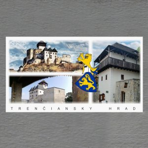 Trenčiansky hrad - erb - magnet DL koláž