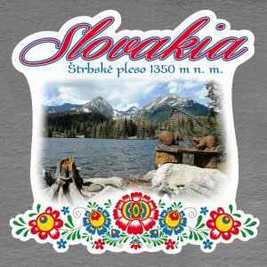 Štrbské pleso - magnet Slovakia výšivka