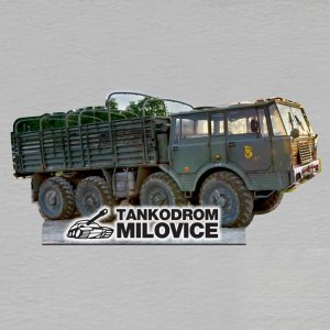 Milovice - Tankodrom - Tatra 813 - magnet masiv ořez 6,5cm