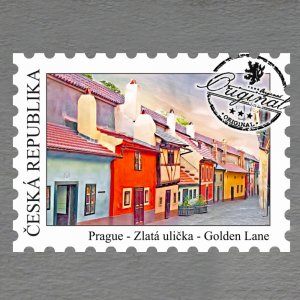 Prague - Zlatá ulička - Golden lane - magnet známka