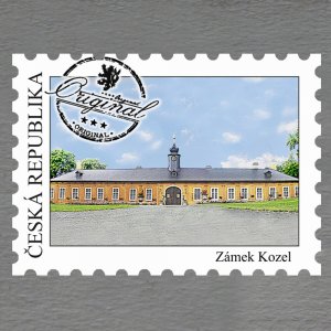 Kozel - zámek - magnet známka