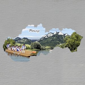 Pieniny - Magnet mapa