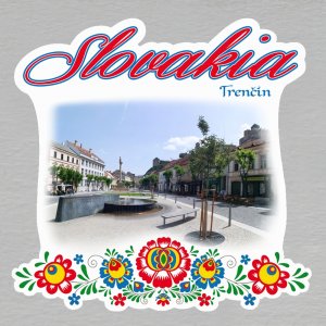 Trenčín - magnet Slovakia výšivka