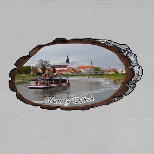 Uherský Ostroh - magnet kůra ovál