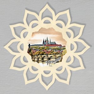 Praha - Hradčany - magnet mandala překližka