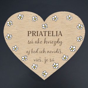 Priatelia.... kopretiny - magnet srdce 6cm