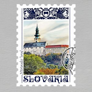 Nitrianský hrad - magnet známka Slovakia