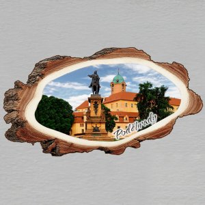 Poděbrady - magnet - kůra DVOJITÁ