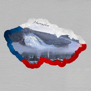 Harrachov 1 - Magnet mapa vlajka