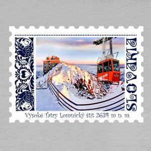 Lomnický štít - lanovka - Slovakia - magnet známka