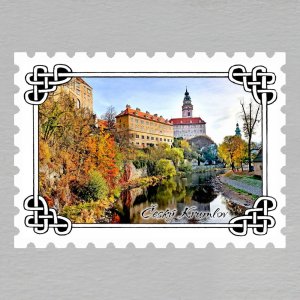 Český Krumlov - magnet známka - kelt