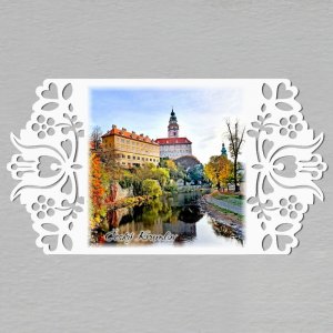 Český Krumlov - magnet DL Slovakia prořezávaný 1