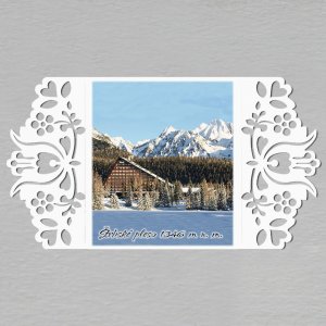 Štrbské pleso - magnet DL Slovakia prořezávaný 1