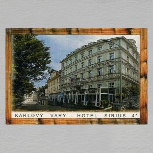 Karlovy Vary - Hotel Sirius - magnet C6 rám