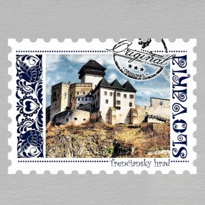 Trenčiansky hrad - magnet známka Slovakia