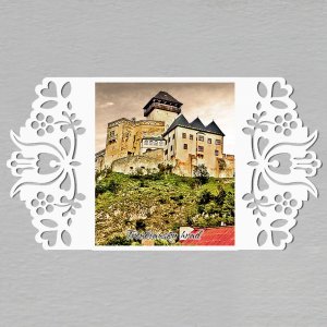 Trenčiansky hrad - magnet DL Slovakia prořezávaný 1