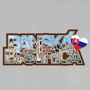 Banská Bystrica - nápis město - magnet