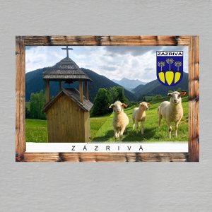 Zázrivá - znak - magnet C6 rám dvojitý