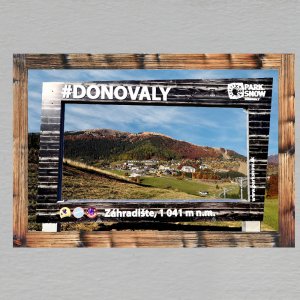 Donovaly - Záhradiště - magnet C6 rám dvojitý