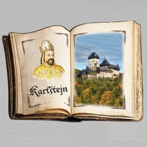 Karlštejn - Karel IV. - magnet kniha