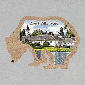 Velké Losiny - zámek - magnet medvěd