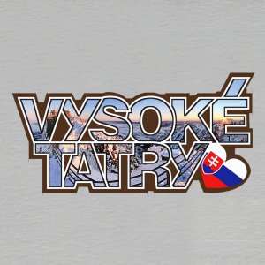 Vysoké Tatry - nápis - magnet ořez