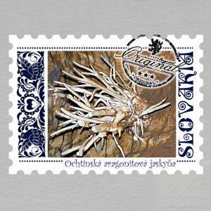 Ochtinská aragonitová jaskyňa - Magnet známka Slovakia