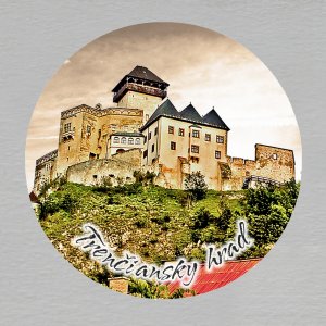 Trenčiansky hrad - magnet kulatý 4 cm