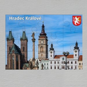 Hradec Králové - puzzle s podkladovou deskou