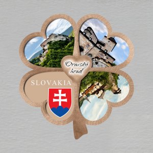 Oravský hrad - magnet čtyřlístek