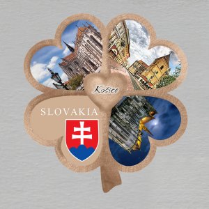 Košice - magnet čtyřlístek