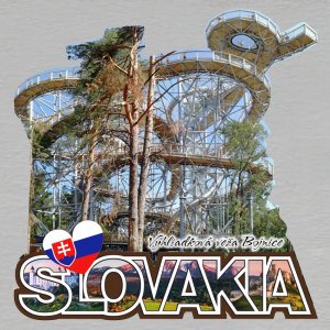 Bojnice - Vyhliadková veža - magnet ořez masiv SLOVAKIA
