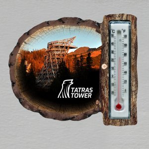 Tatras Tower - magnet s teploměrem - kůra