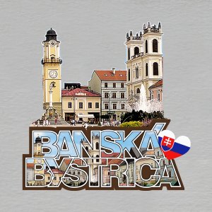 Banská Bystrica - magnet ořez masiv SLOVAKIA