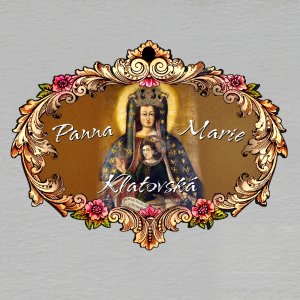 Panna Marie Klatovská - magnet ornament - hnědé pozadí