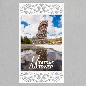 Tatras Tower - magnet DL - Slovakia prořezávaný 3